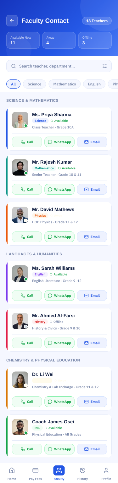 Faculty Contact