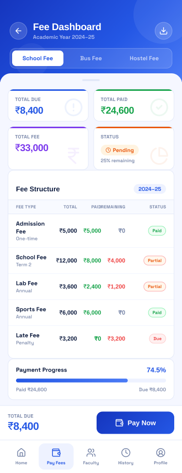 Fee Dashboard